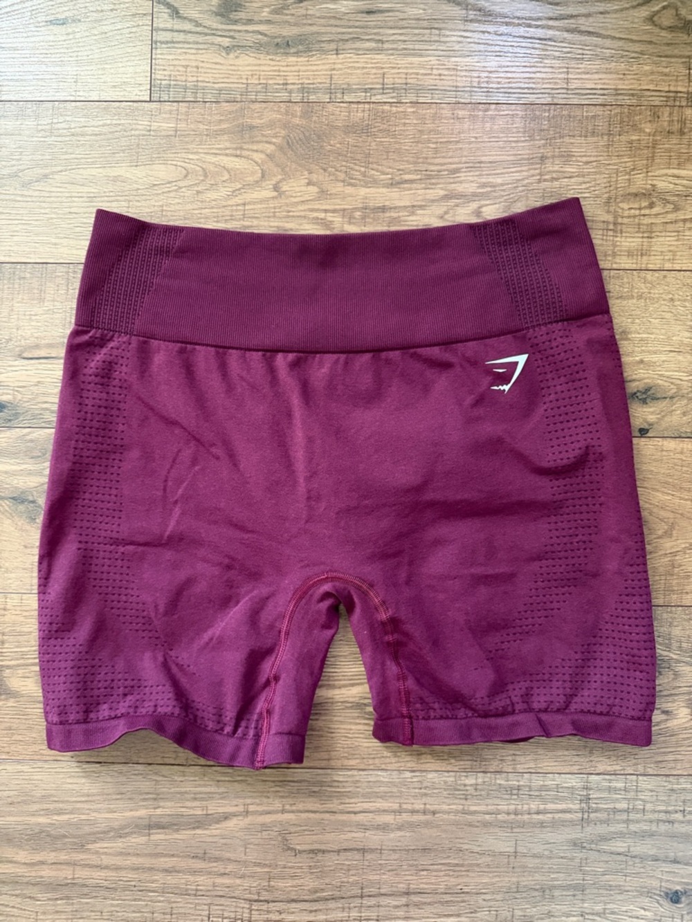 Gymshark Maroon High Rise Bike Shorts Womens XL 5" Inseam